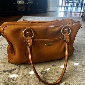 Storksak leather diaper bag